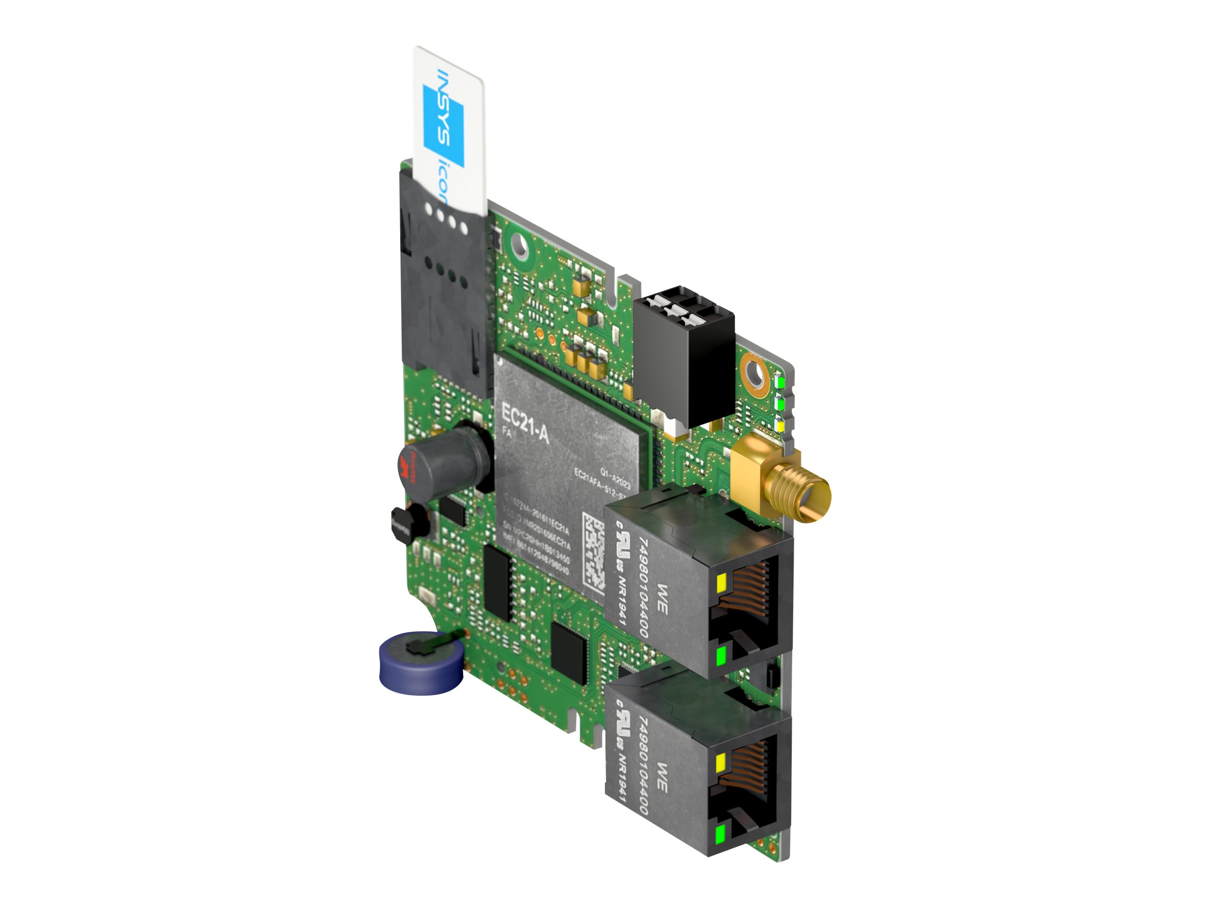 INSYS icom MIROdul-200 - Router - WWAN - digitaler Eingang/Ausgang - WAN-Ports: 2 - 3G, 4G, 2G