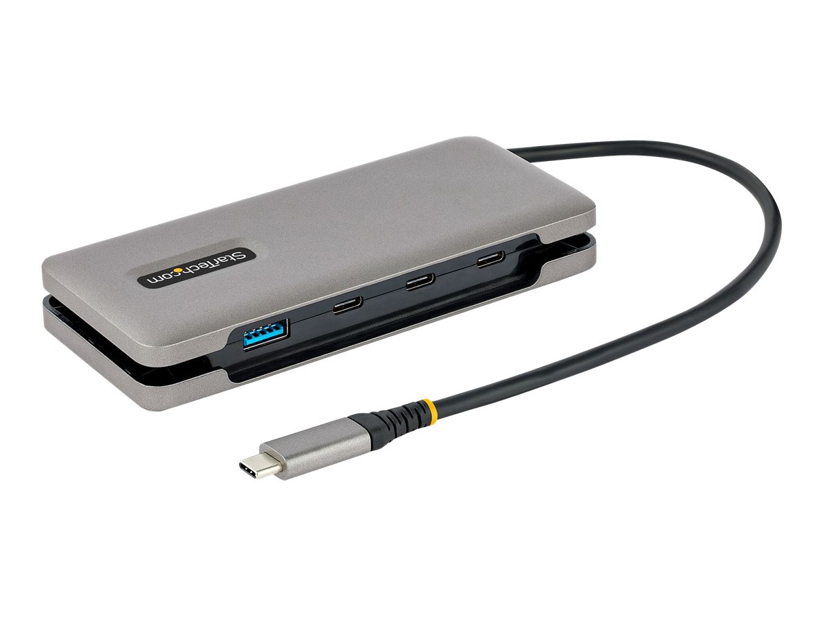 StarTech.com 4-Port USB-C Hub, 1x USB-A and 3x USB-C Ports, USB 3.1 10Gbps, Bus Powered, USB Type C Hub with 9.8in (25cm) Wrap-A