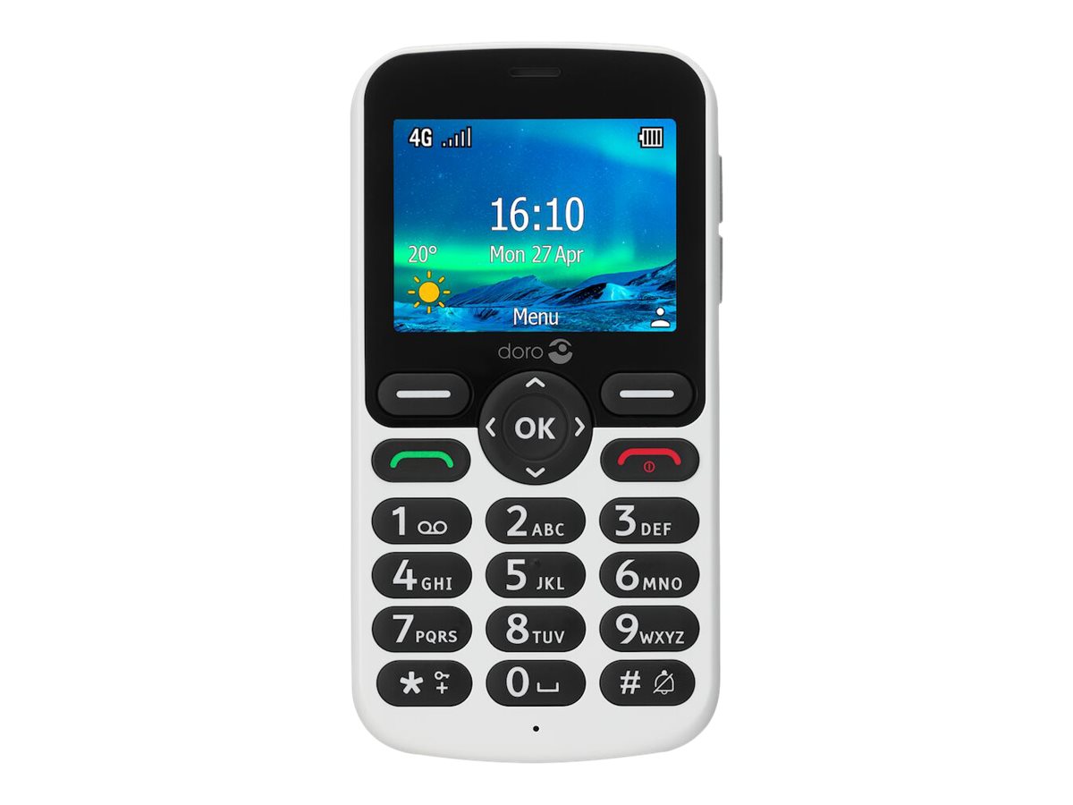 DORO 5860 - 4G Feature Phone - microSD slot - 320 x 240 Pixel - rear camera 2 MP - Schwarz, weiss