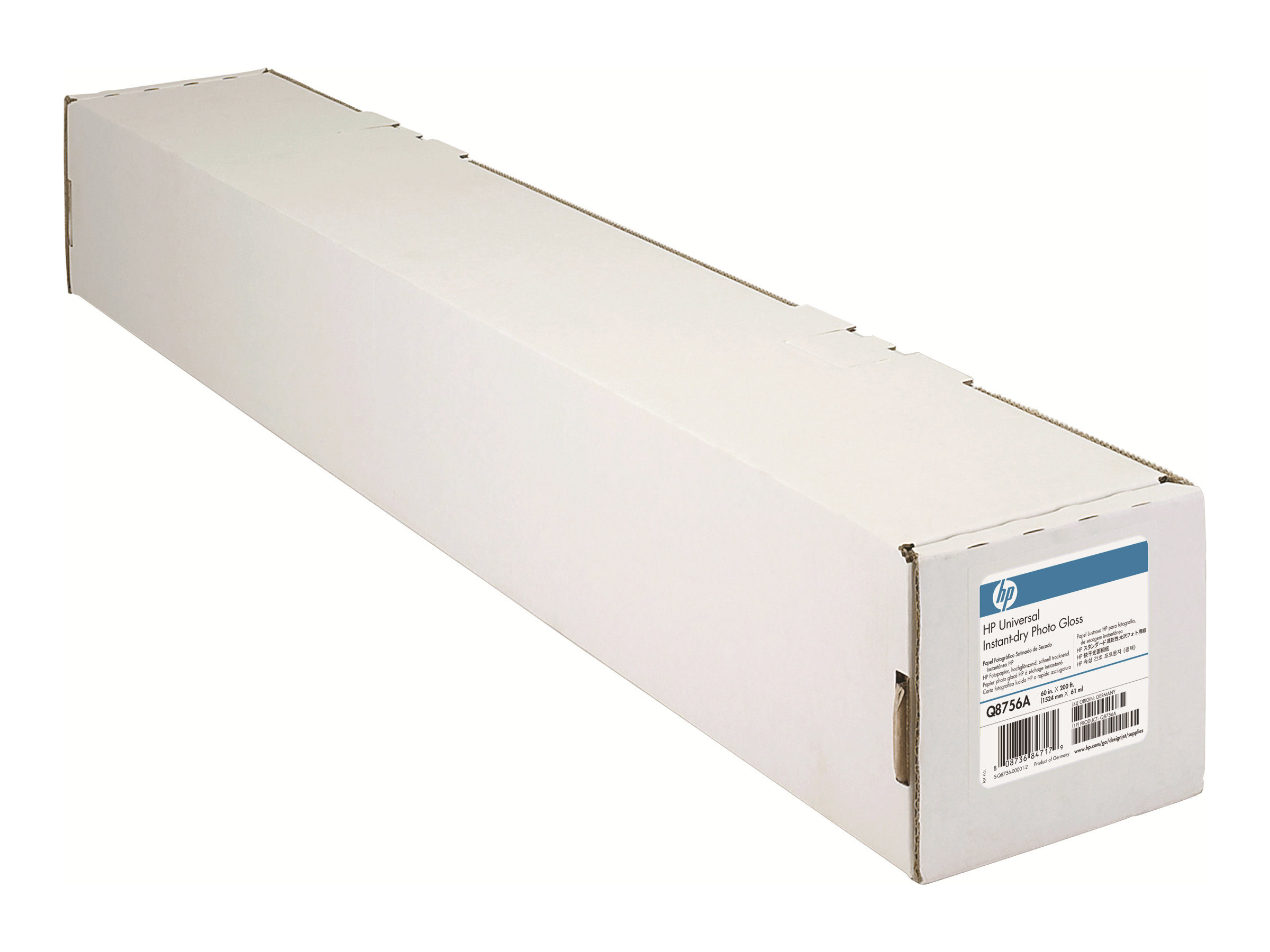 HP Universal Instant-Dry Photo Gloss - Glnzend - 7,4 mil - Rolle (152,4 cm x 61 m) - 190 g/m - 1 Rolle(n) Fotopapier