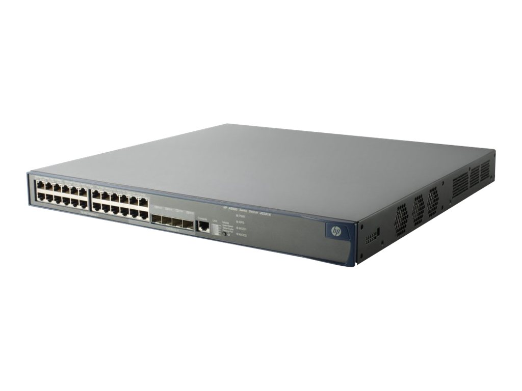 HPE 5500-24G-PoE+ EI Switch with 2 Interface Slots - Switch - L4 - managed - 24 x 10/100/1000 (PoE) + 4 x Shared SFP - an Rack m