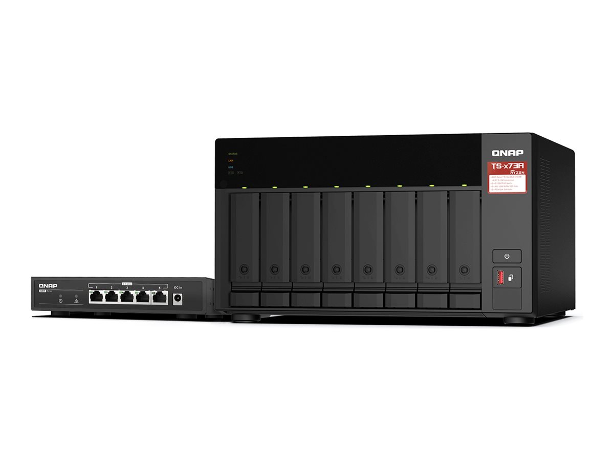 QNAP TS-873A - NAS-Server - 8 Schchte - SATA 6Gb/s - RAID RAID 0, 1, 5, 6, 10, 50, JBOD, 60 - RAM 8 GB
