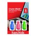 SanDisk Cruzer Blade - USB-Flash-Laufwerk - 32 GB - USB 2.0 - Blau, grn, pink (Packung mit 3)