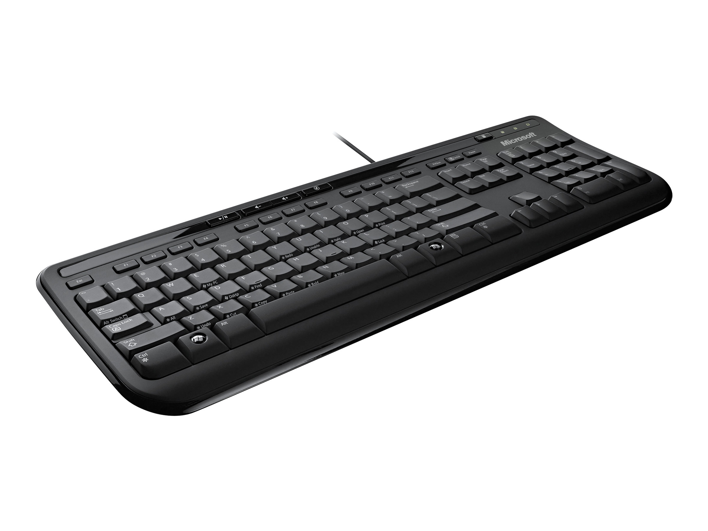 Microsoft Wired Keyboard 600 - Tastatur - USB - Deutsch (Schweiz) - Schwarz