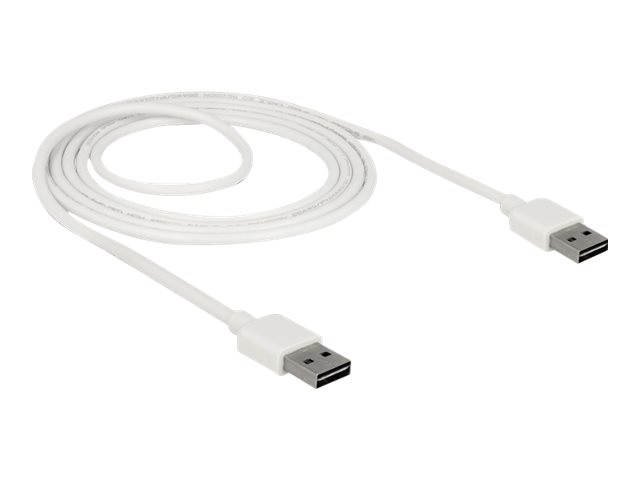 Delock Easy - USB-Kabel - USB (M) umkehrbar zu USB (M) umkehrbar - USB 2.0 - 2 m - weiss