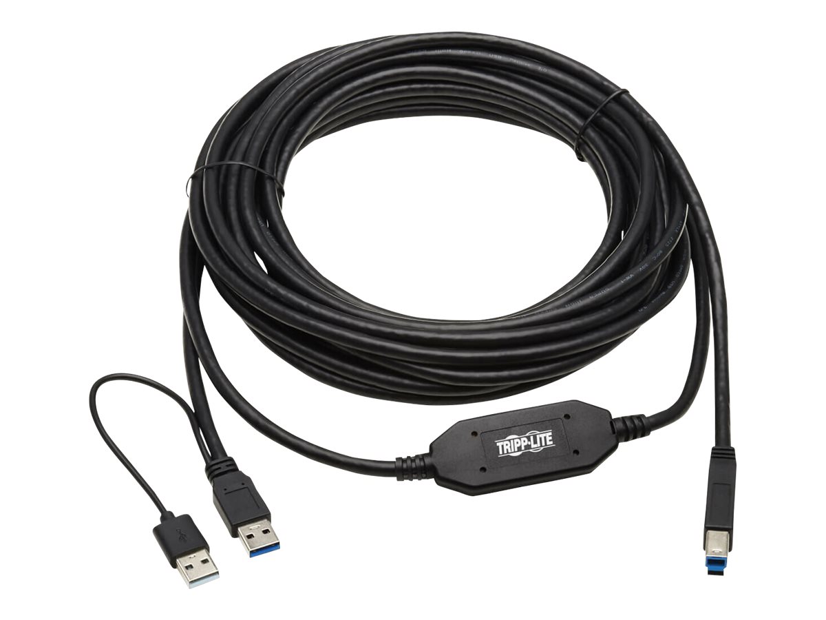 Tripp Lite USB Active Repeater Cable - USB-A to USB-B (M/M), USB 3.2 Gen 1, 25 ft. (7.6 m) - USB-Kabel - USB, USB Typ A (M) zu U