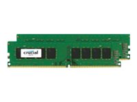 Crucial - DDR4 - kit - 16 GB: 2 x 8 GB - DIMM 288-PIN - 2400 MHz / PC4-19200