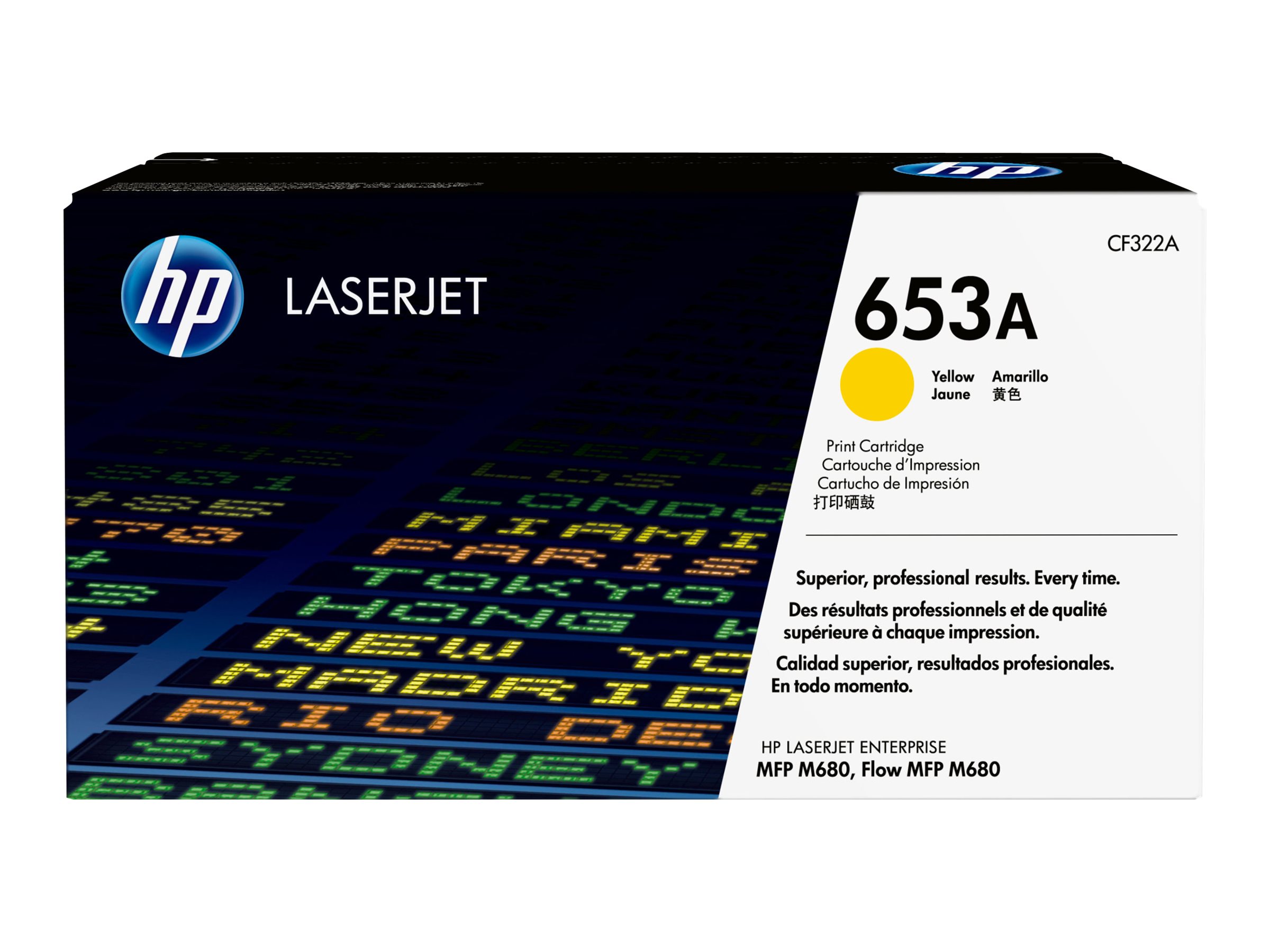 HP 653A - Gelb - original - LaserJet - Tonerpatrone (CF322A) - fr Color LaserJet Enterprise MFP M680; LaserJet Enterprise Flow 