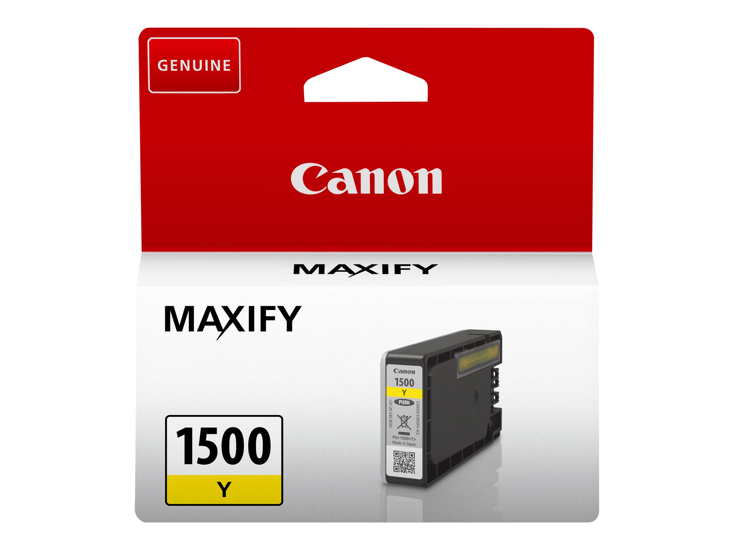 Canon PGI-1500 Y - 4.5 ml - Gelb - Original - Tintenbehlter - fr MAXIFY MB2050, MB2150, MB2155, MB2350, MB2750, MB2755