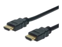 ASSMANN HDMI High Speed with Ethernet - HDMI-Kabel mit Ethernet - HDMI mnnlich zu HDMI mnnlich - 3 m - Doppelisolierung - Schw