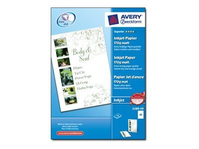 Avery Zweckform Superior Inkjet Paper 2589-50 - Matt - beschichtet - weiss - A3 (297 x 420 mm) - 170 g/m