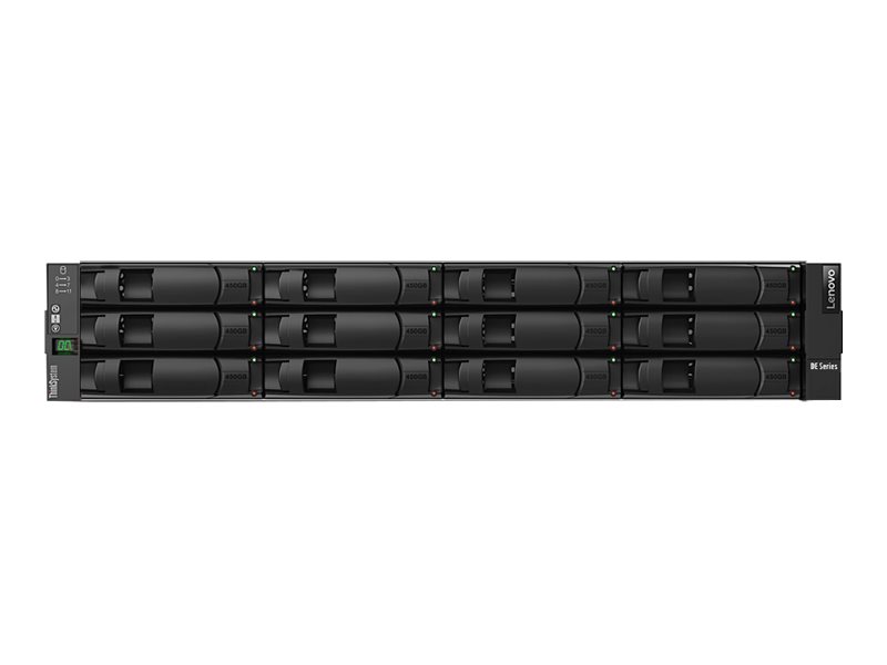 Lenovo ThinkSystem DE2000H Hybrid 2U12 LFF controller enclosure - Festplatten-Array - 12 Schchte (SAS-3) - iSCSI (10 GbE) (exte