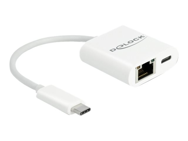 DeLOCK - Netzwerkadapter - USB-C 3.2 Gen 1 - Gigabit Ethernet x 1 - weiss