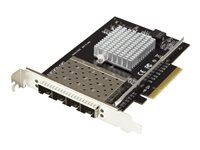StarTech.com Quad Port 10G SFP+ Netzwerkkarte - Intel XL710 Open SFP+ Converged Adapter - PCIe 10 Gigabit Ethernet Server NIC - 