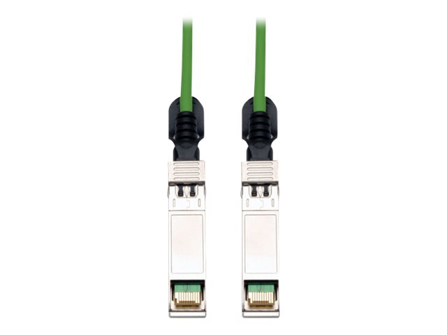 Eaton Tripp Lite Series SFP+ 10Gbase-CU Passive Twinax Copper Cable, SFP-H10GB-CU3M Compatible, Green, 3M (9.84 ft.) - Direktans
