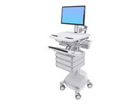Ergotron Cart with LCD Pivot, SLA Powered, 3 Drawers - Wagen - fr LCD-Display / PC-Ausrstung - verriegelbar - medizinisch - Al