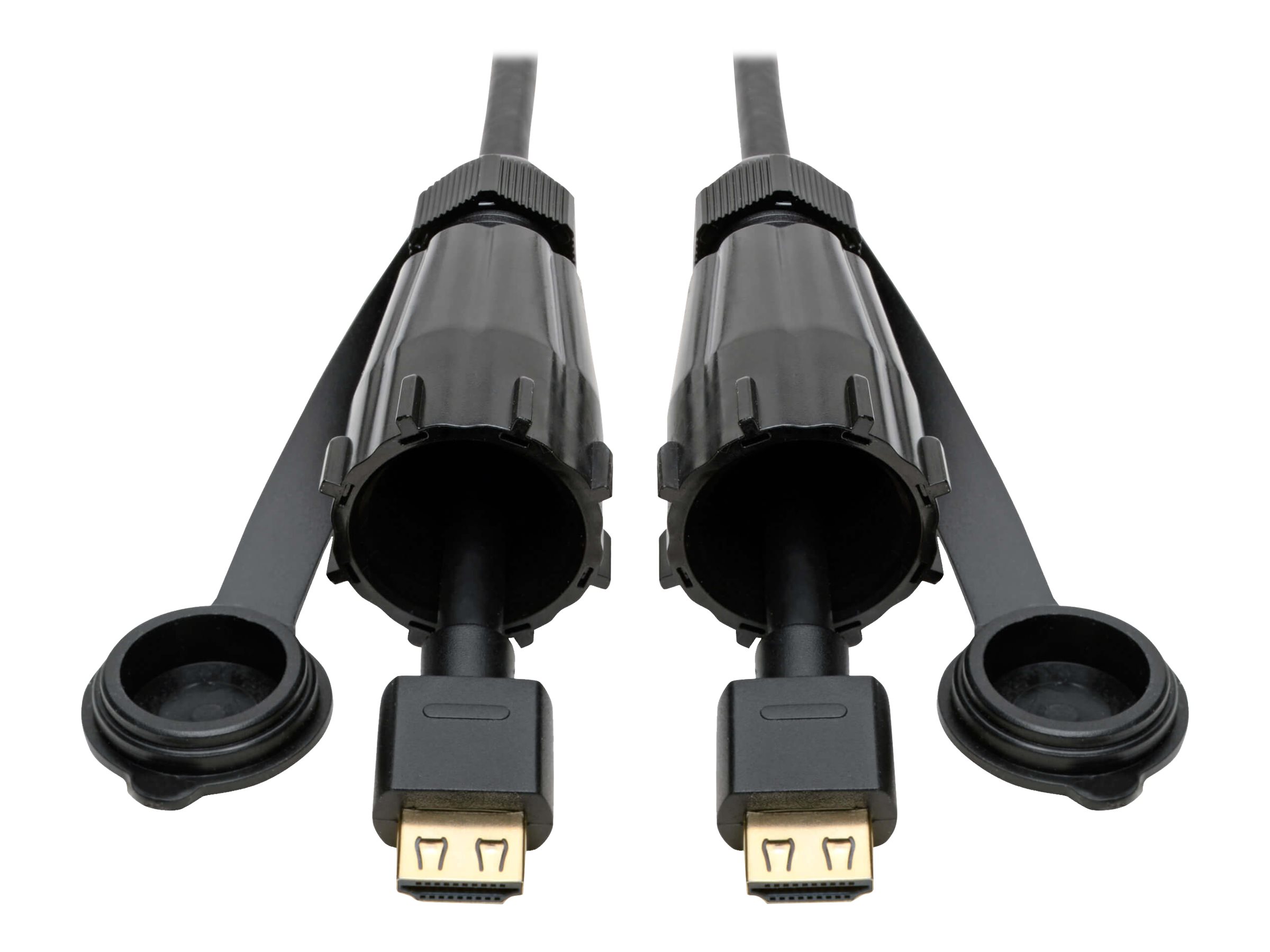 Tripp Lite HDMI Cable High-Speed 2 IP68 Connectors Industrial Ethernet 3ft - HDMI-Verlngerungskabel mit Ethernet - HDMI mnnlic