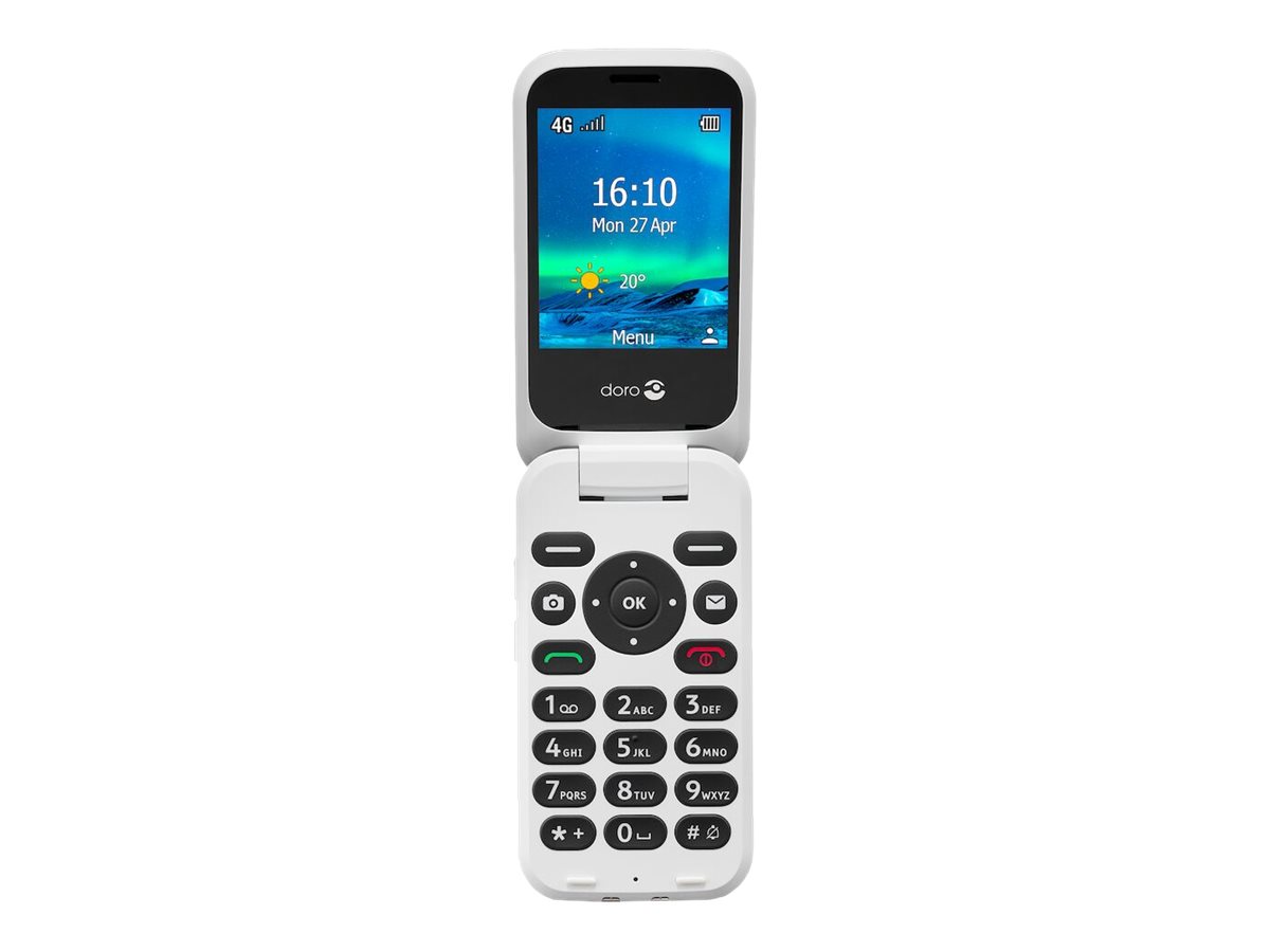 DORO 6820 - 4G Feature Phone - microSD slot - 320 x 240 Pixel - rear camera 2 MP - Schwarz, weiss