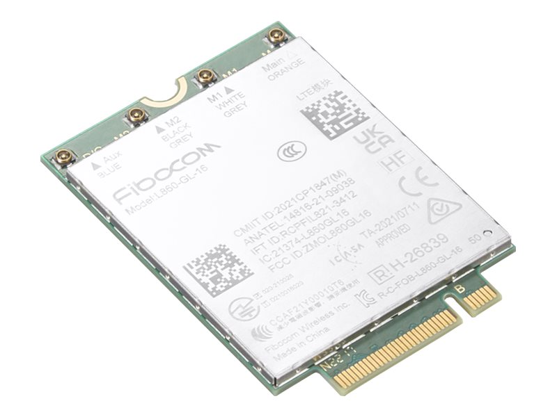 Fibocom L860-GL-16 - Drahtloses Mobilfunkmodem - 4G LTE - M.2 Card - für ThinkPad X1 Nano Gen 2 21E8, 21E9; X1 Yoga Gen 7 21CD, 