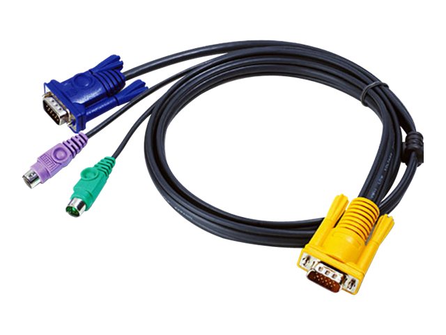 ATEN 2L-5206P - Tastatur- / Video- / Maus- (KVM-) Kabel - 15-polig SPHD (M) zu 15 pin D-Sub (DB-15), PS/2 (M) - 6 m