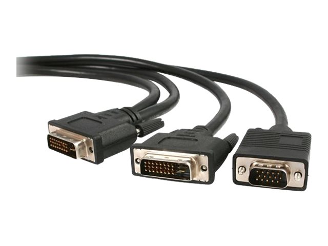 StarTech.com 1,8m DVI-I auf DVI-D und HD15 VGA Splitter Kabel - DVI zu VGA Video-Kabel - DVI-Splitter - DVI-I (M) zu HD-15 (VGA)