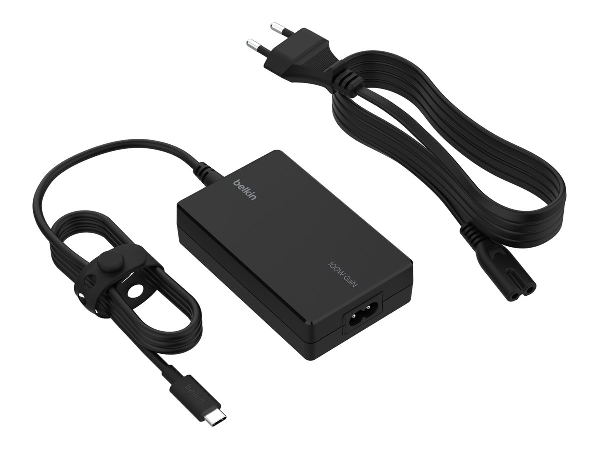 Belkin Connect USB-C Core - Netzteil - GaN-Technologie - 100 Watt - PD (24 pin USB-C) - Schwarz