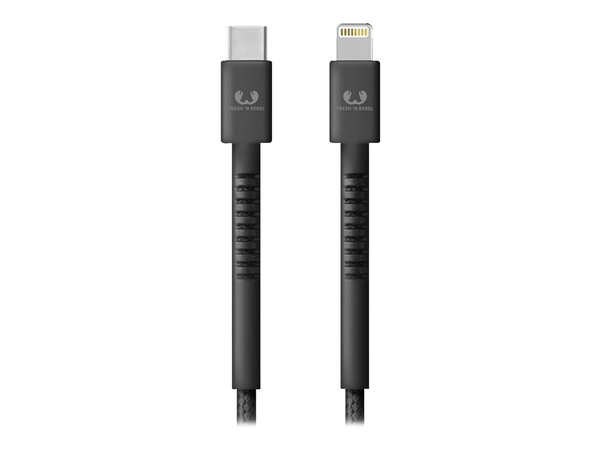 Fresh 'n Rebel - Lightning-Kabel - Lightning männlich zu USB-C männlich - 3 m - Storm Gray - für Apple iPad/iPhone/iPod (Lightni