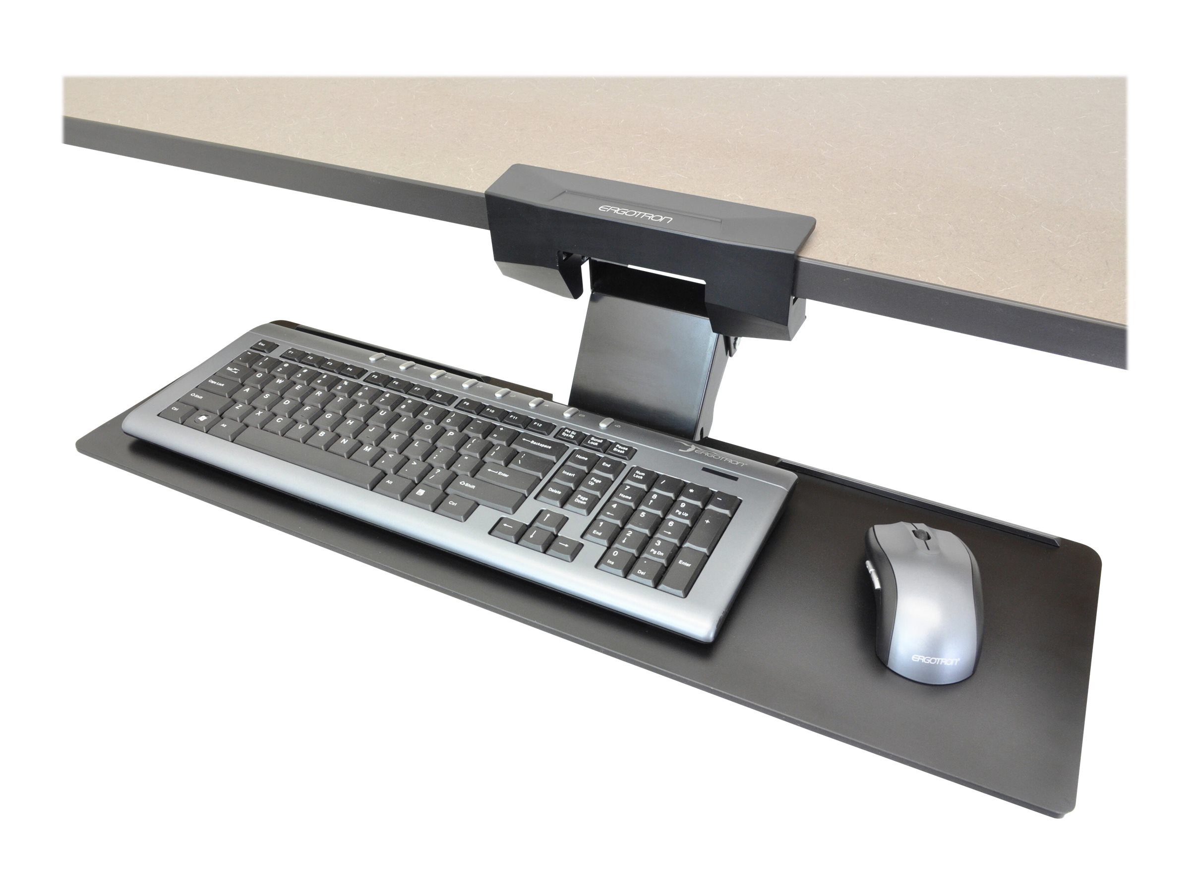 Ergotron Neo-Flex - Tastatur-/Mausablage mit Sttzarmhalterung - unter Tisch montierbar - Schwarz