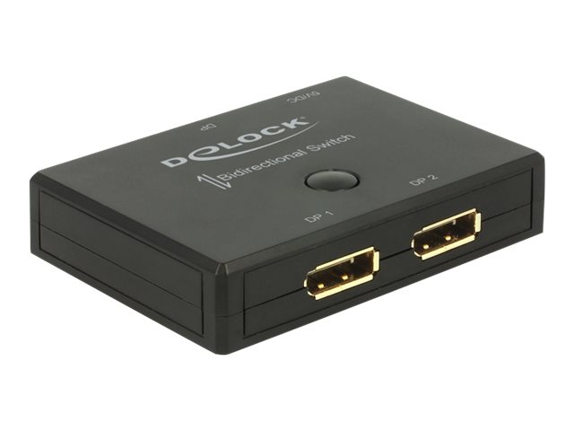 Delock Displayport 2 - 1 Switch bidirectional 4K 60 Hz - Video-Schalter - 2 x DisplayPort - Desktop