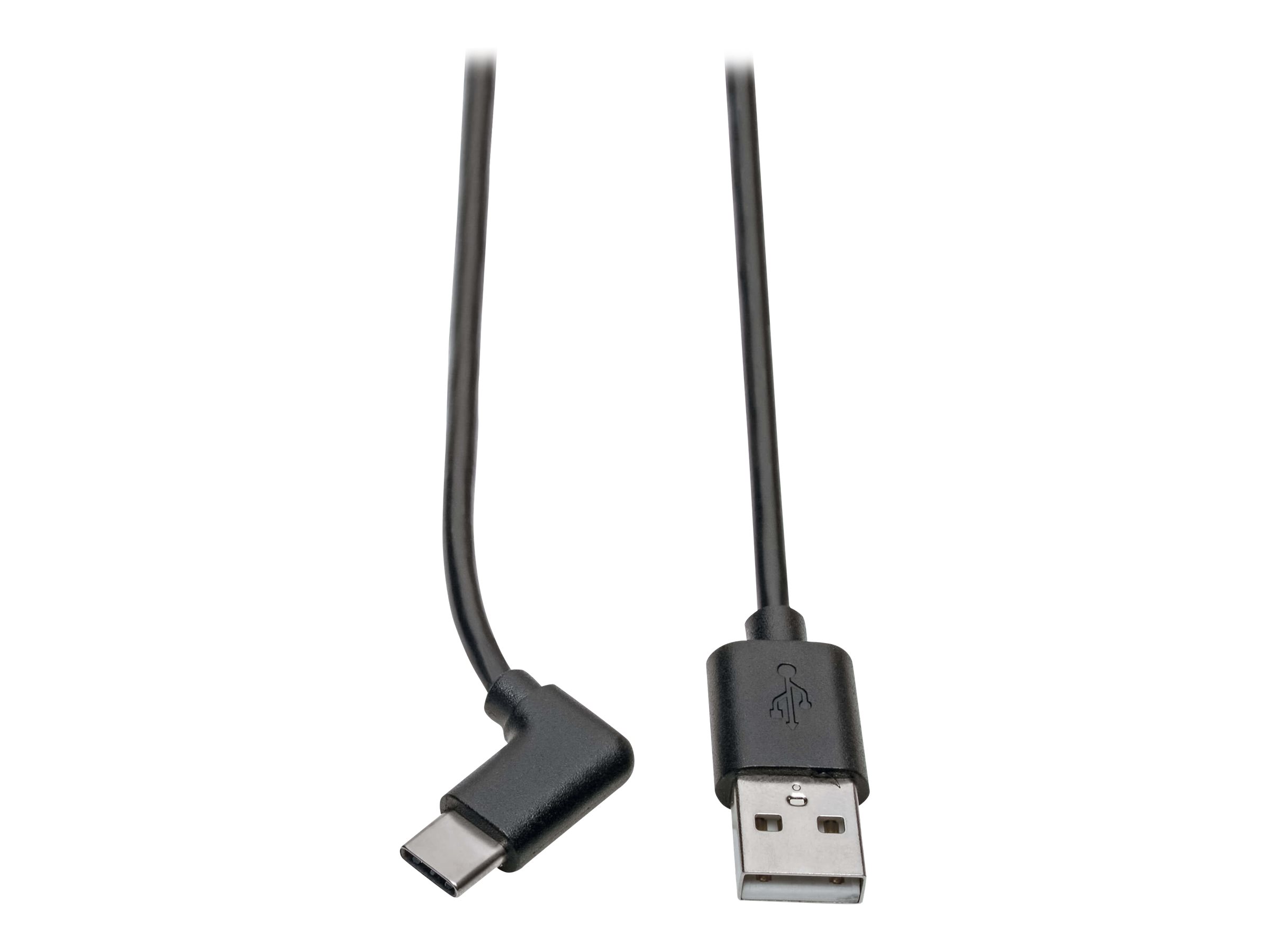 Eaton Tripp Lite Series USB-A to USB-C Cable, Right-Angle USB-C, USB 2.0, (M/M), 6 ft. (1.83 m) - USB-Kabel - USB Typ A (M) zu 2