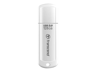 Transcend JetFlash 730 - USB-Flash-Laufwerk - 128 GB - USB 3.0 - weiss