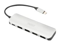 DIGITUS DA-70242-1 - Hub - 4 x SuperSpeed USB 3.0 + 1 x USB-C (Spannungsversorgung) - Desktop