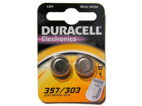 Duracell D357, Single-use battery, Siler-Oxid (S), Knopf/Münze, 1,5 V, 2 Stück(e), Silber