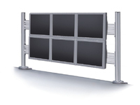 Neomounts FPMA-DTB200 - Befestigungskit (Symbolleiste) - fest - fr 6 LCD-Displays - Silber - Bildschirmgrsse: 25.4-61 cm (10